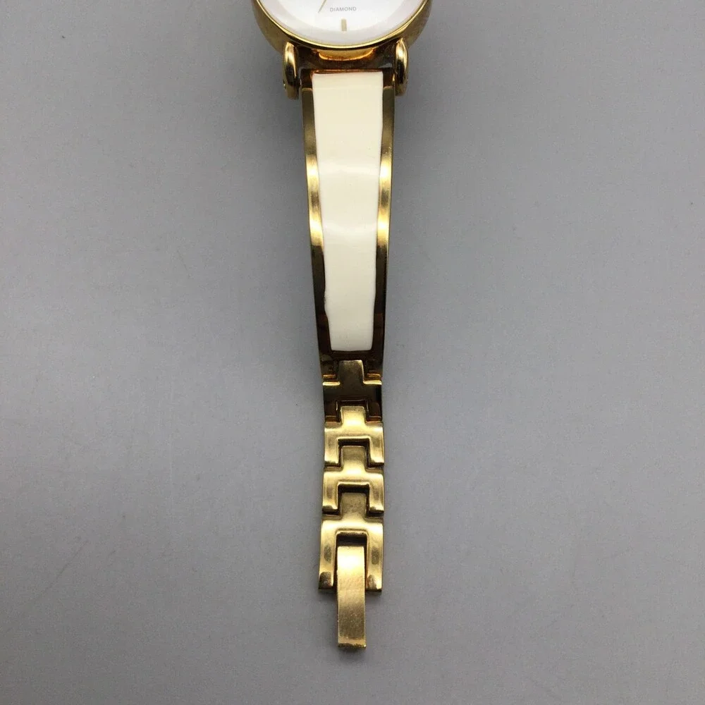 Armitron 755383GP Womens Watch 24mm Gold Tone Diamond New Battery 6.25